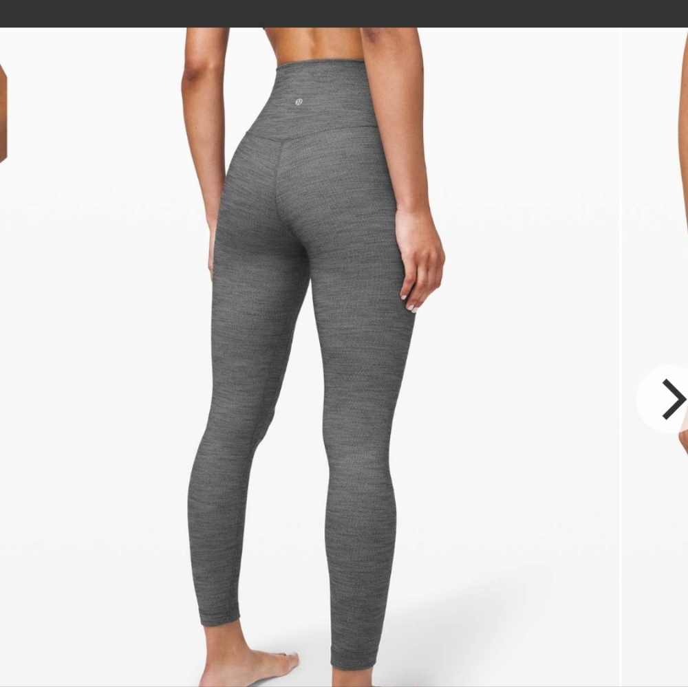 Lululemon Align Pant II 25"Mini Heathered Herringbone Black White
